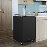 EdgeStar 6.62 Cubic Feet Single Tap Freestanding Kegerator with Door Lock and Adjustable Temperature