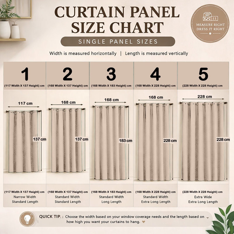 Winkel Heavy Velvet Eyelet Ready Made Thermal Drapes & Curtains, (117 Width X 137 Height) cm, Beige