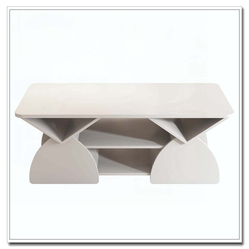 Table basse rectangulaire pour le salon, Blanc