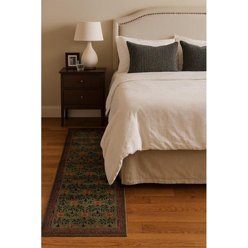 Crafters & Weavers Arts and Crafts Collection Area Rug Ultra Soft Washable Rug, Non Slip, Indoor, Stain Resistant Rugs for Living Room Bedroom Vintage Home Decor (2'7 x 9')