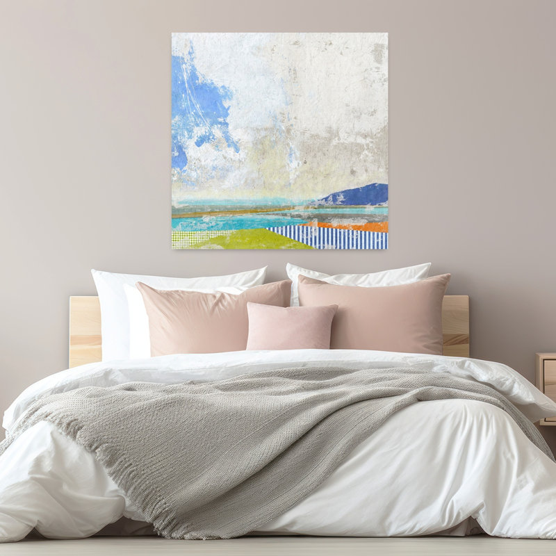 Capri, paysage abstrait contemporain, art naturel, H 32 po x l 32 po