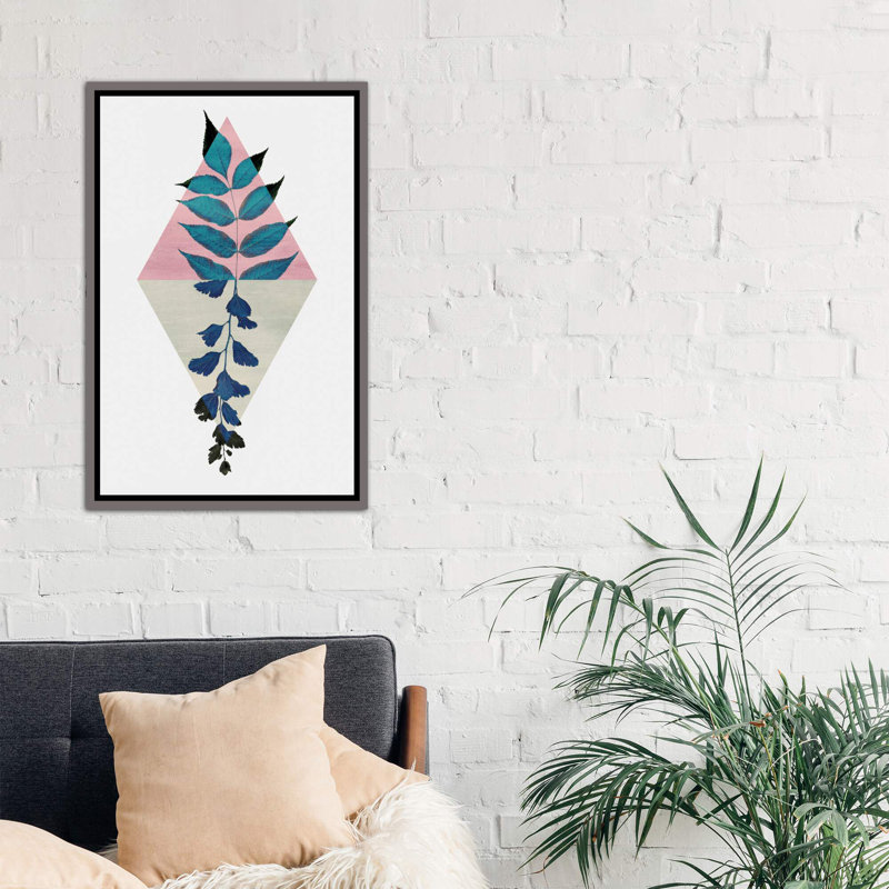 «Geometric and Nature I» par Mareike Böhmer - reproduction, H 60 po x l 40po x P 1,5 po