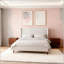 Lit tapissier à tête de lit haute, grand lit avec support à 12 lattes, assemblage facile, tissu chenille élégant en blanc-1239674060