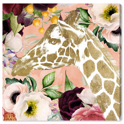 «Fashion and Glam Giraffe», impression d'art graphique
