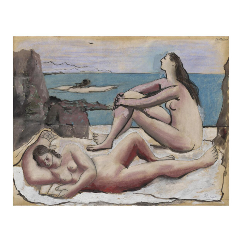 «Three Bathers» par Pablo Picasso - Estampe numérique, H 16 po x l 20 po