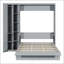 Lit escamotable double pleine grandeur avec tablettes-677547845-677547844