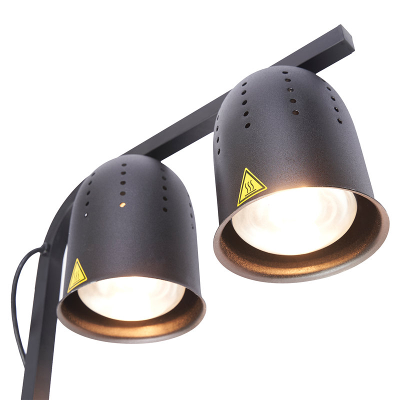 Bande chauffante et lampes chauffantes en aluminium, Noir