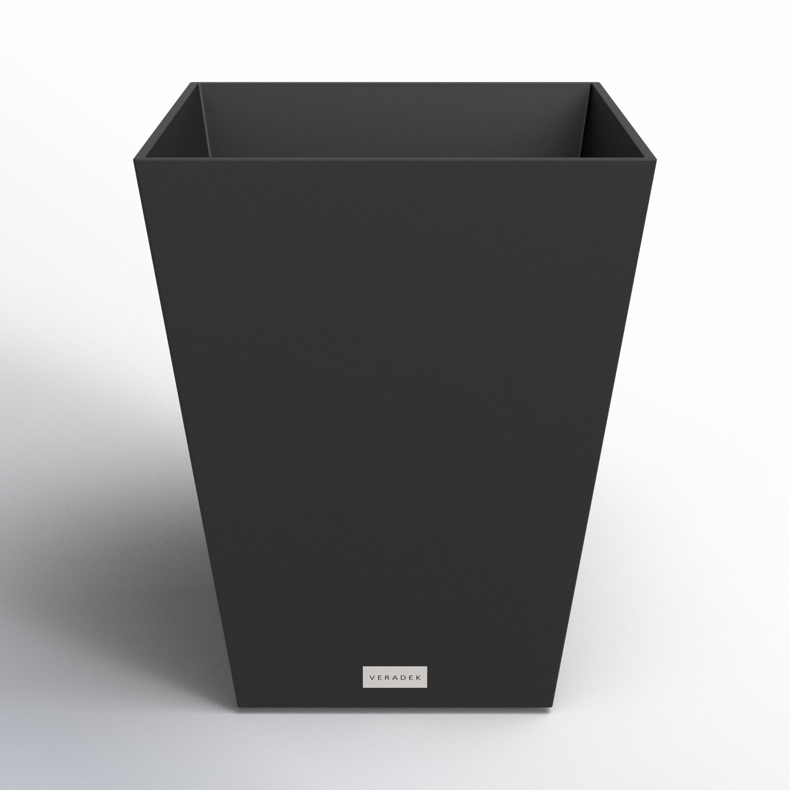 Pure Series 19" Pot Planter, Black, 22" H x 19" W x 19" D, 1