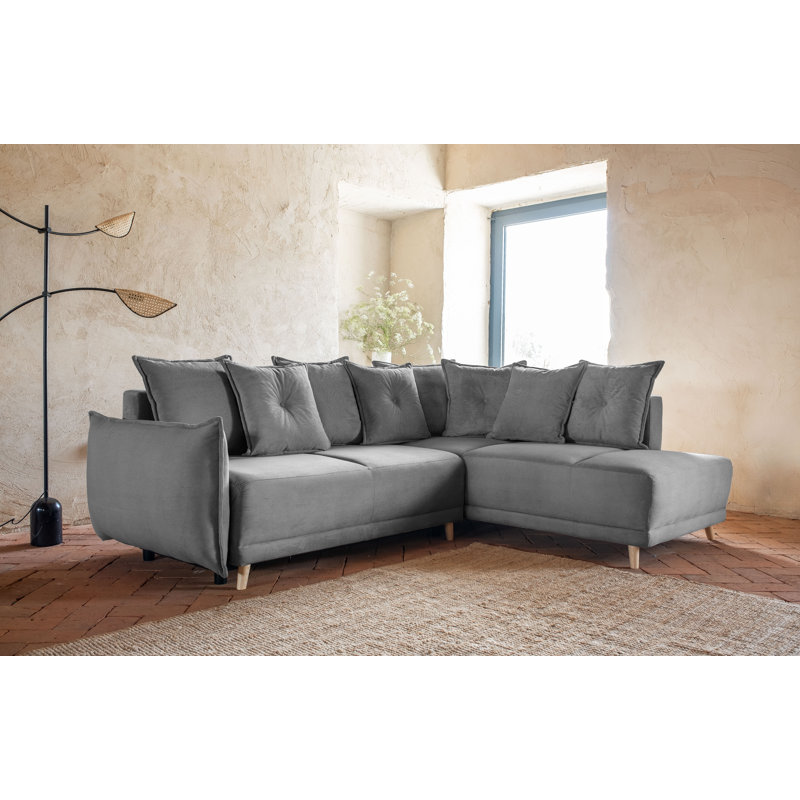 Lazy Lukka 6 Seater Sofa Bed, Right Hand Facing, Grey