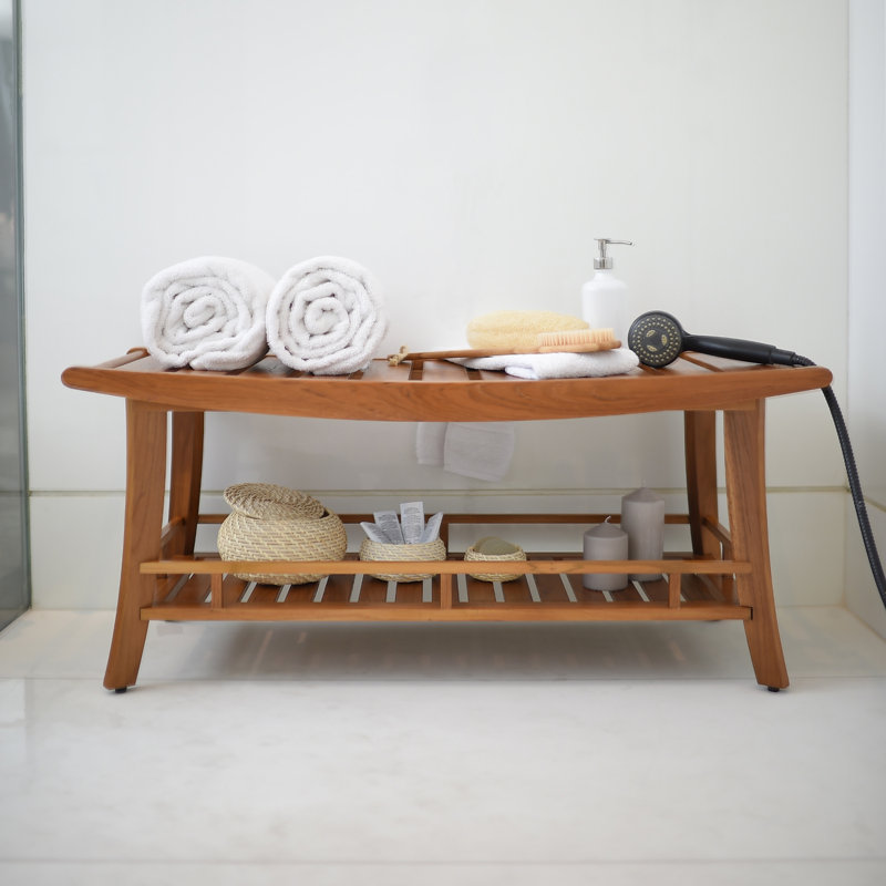 Banc de douche en teck Knudsen