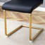 Ensemble de table de salle à manger et de chaises en verre pressé à motif de marbre avec décoration dorée: table de salle à manger pliable de 63 pouces et 4 fauteuils en forme de U (noir) - style moderne et minimaliste-1277722216-1277722217