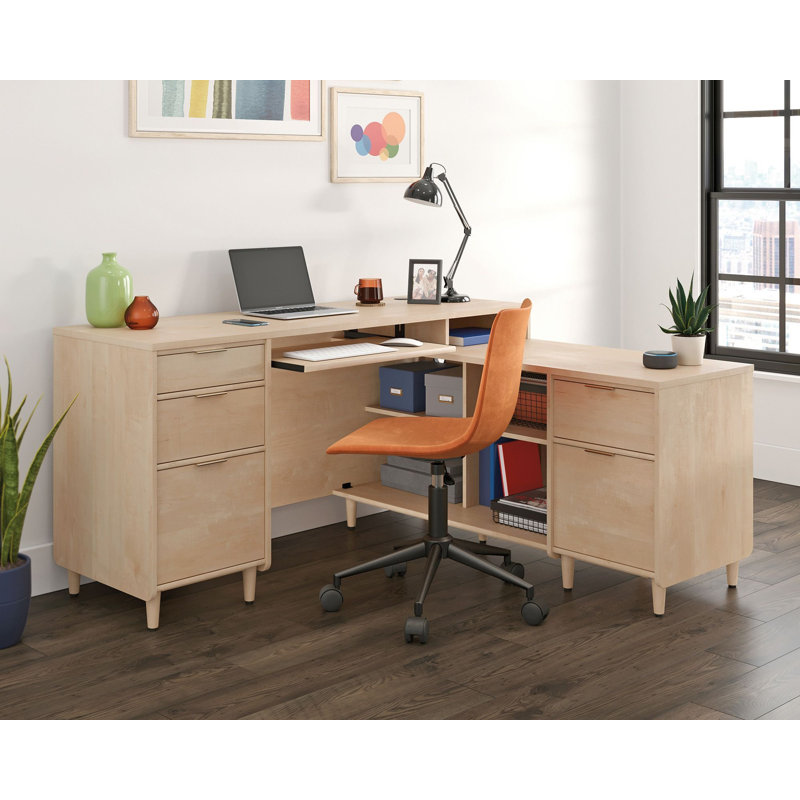 Bureau d'écriture rectangulaire l 59,055 po Jivon, Brun clair