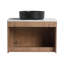 Meuble-lavabo mural avec lavabo et porte à fermeture en douceur-2041663526