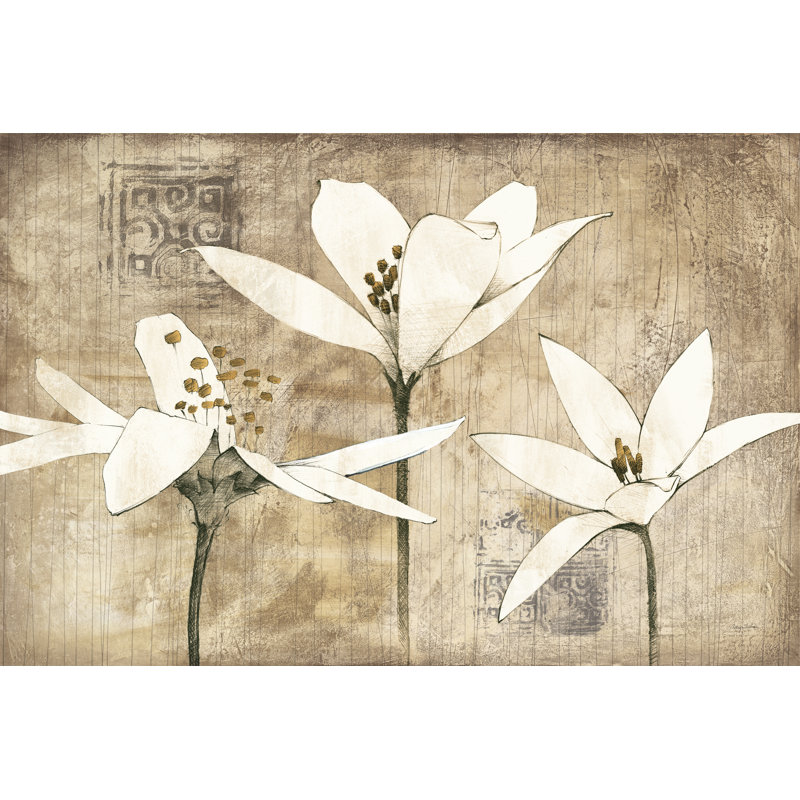 Pencil Floral III by Avery Tillmon - Wrapped Canvas Painting, 61cm H x 91cm W