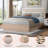 Rothenberg Boucle Upholstered Wooden Platform Queen Size Bed