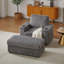 Fauteuil inclinable simple en velours côtelé, 42,5 po avec coussin de dossier, porte-gobelet, repose-pieds de rangement, canapé de salon confortable et profond-1428141101