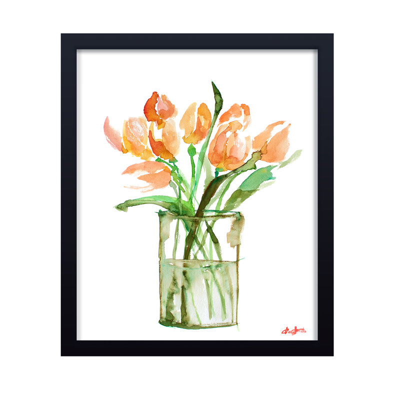 'Tulips No.3' Framed Print Wall Art, 30" H x 24" W x 1" D