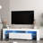 High Gloss TV Stand With Leds For Tvs Up To 65'', Modern TV Console With Storage Cabinets For Living Room
