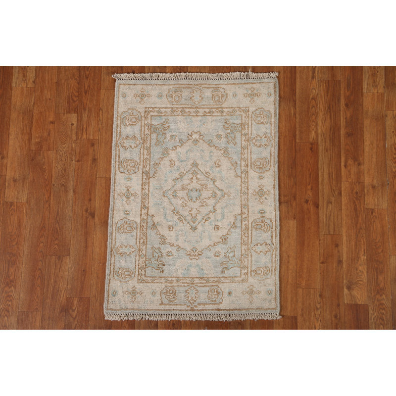 Tapis turc Oushak végétal noué à la main 2 x 3