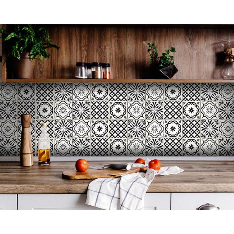 Carreau de mosaïque auto-adhésif en vinyle 4 po x 4 po