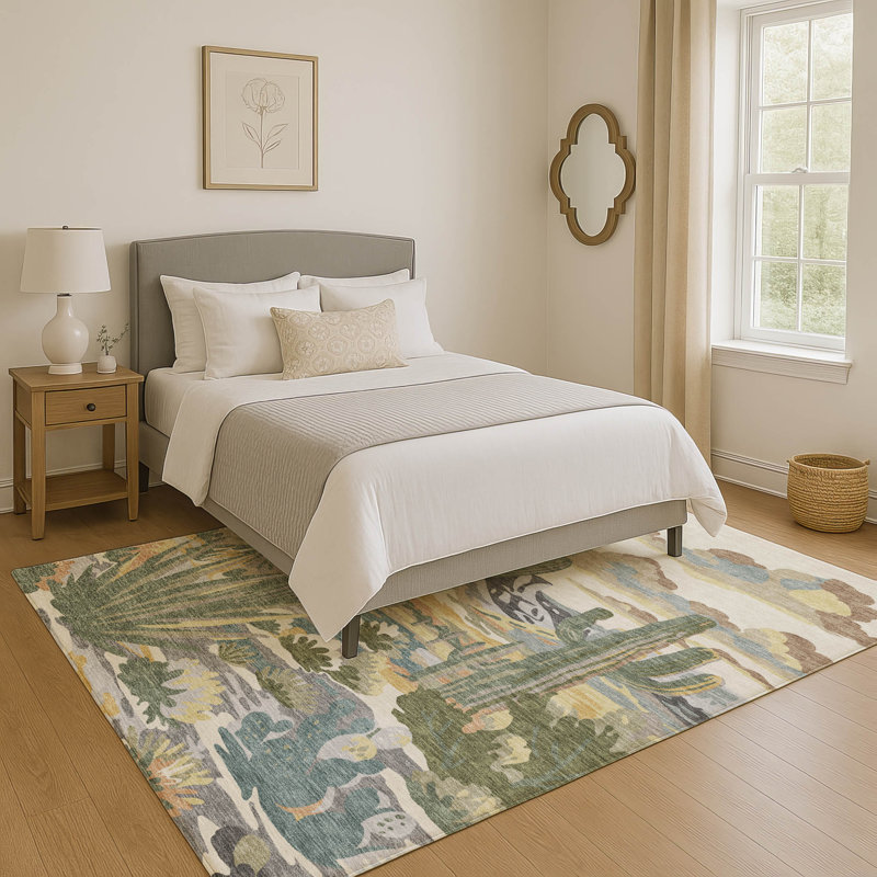 Tapis de qualité supérieure Mayfield AMF2496 lavable à la machine, Beige, 10 pi x 14 pi