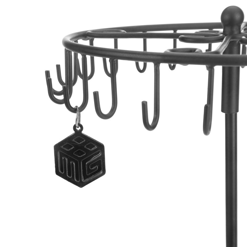 24 Hook Rotating Necklace Jewellery Stand, Black