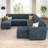 Caren Upholstered Sleeper Sectional Modular Sofa Bed With Ottoman-115354298