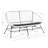 61.25'' Wide Curved Wicker Loveseat with Cushions-417031049