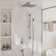 SlideLux Complete Rainfall Shower System with Rough in-Valve and Slide Bar