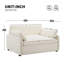Fauteuil d'appoint surdimensionné en chenille l 43 po x P 50 po x H 34 po Aura