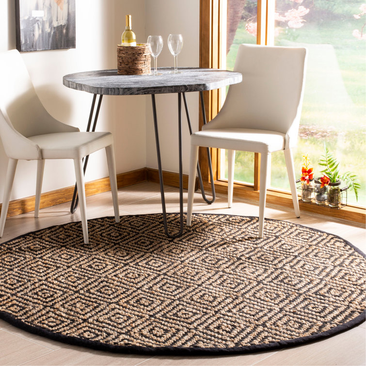 Aerionna Natural Fiber Hand Woven Jute Geometric Rug