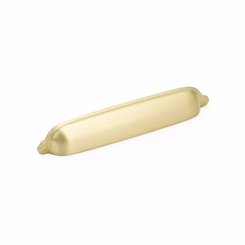 Country Finger Pull, Satin Brass