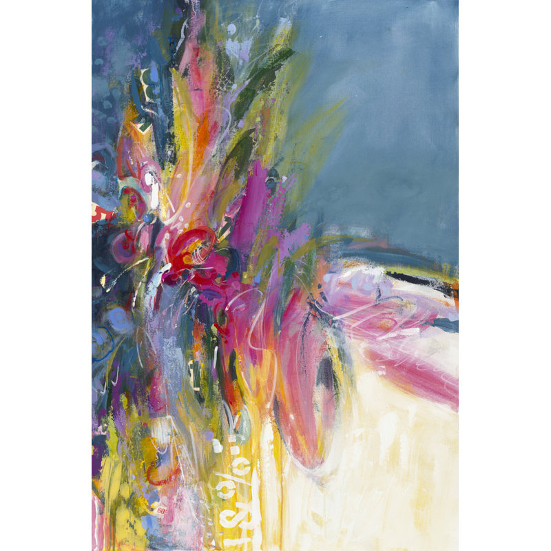 Bulah - Wrapped Canvas Painting, 91cm H x 61cm W, Black Floater Framed