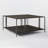 Modern Black Coffee Table, 31.5 x 15.7 x 31.5 inches | 100% Melamine Coated Chipboard, Thickness: 0.7 inches | Sturdy Metal Legs (0.6 x 0.6 inches) | Industrial Style, Perfect for Living Room & Contemporary Spaces