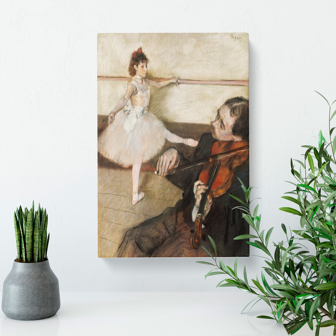 The Dance Lesson by Edgar Degas - Wrapped Canvas