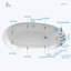 Baignoire tourbillon autoportante 66,93 po x 31,50 po