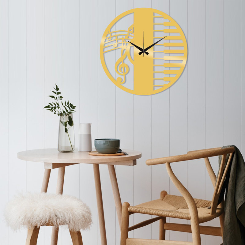 Nadell 19'' Wall Clock, Gold/Black