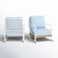 Chaise longue berçante et coulissante en métal-512786281