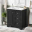Armoire de meuble-lavabo 30 po avec lavabo en céramique, 3 tiroirs et tablettes réglables-562842570