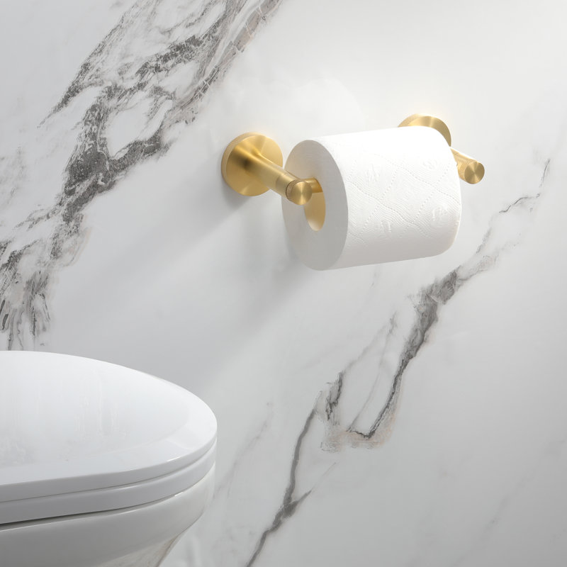Somma Two-Post Pivot Paper Holder, Satin Brass