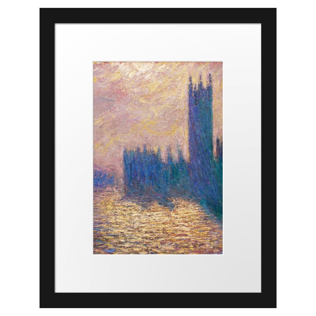 Gerahmter Kunstdruck Claude Monet - the Parliament of London von Claude Monet