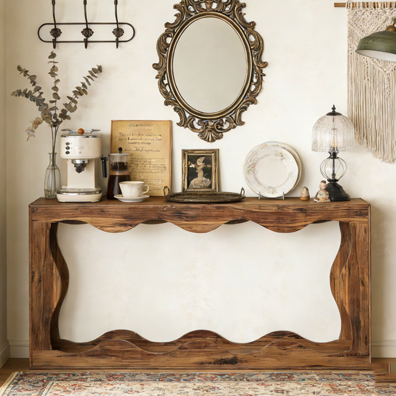 Table d'entrée de style moderne, Brun rustique