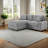Space-saving Modular Sectionals, Gray Polyester, Modern Style For Living Room