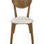 Chaises de salle à manger de style Mid-Century moderne brun clair et châtaignier de 2 pièces - 2 pièces