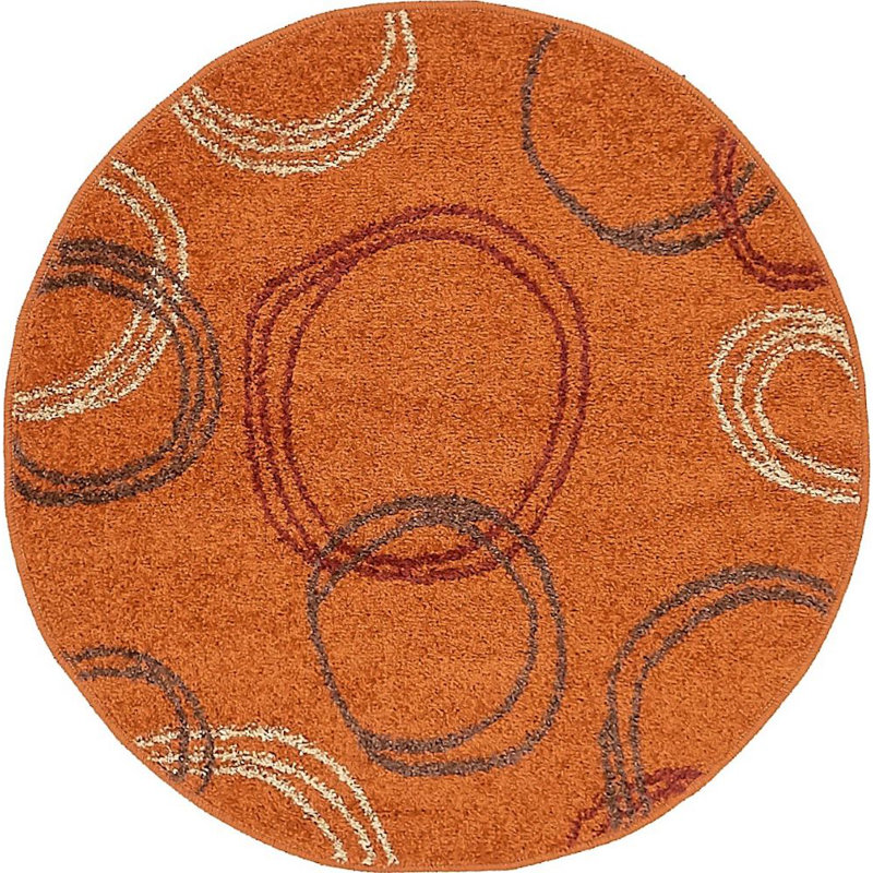 Lilla Abstract Indoor Rug, Round 3'3"