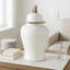 Grand bocal en céramique avec couvercle décoratif Ellport Sophistiqué-89110049-92624292