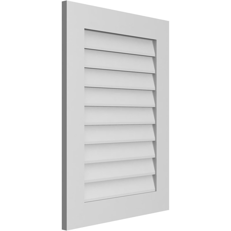 Vent à pignon rectangulaire en uréthane non-fonctionnel, H 32 po x l 24 po x P 1 po