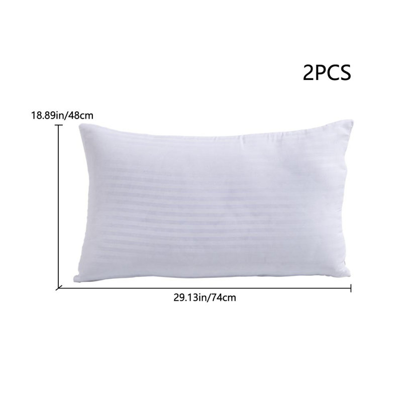 Kahnah Cotton White Bolster Cushion Pad, 48cmH x 74cmW