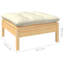 Ensemble de salon de jardin Vidaxl crème, bois de pin massif bois naturel, 100% polyester-1403801188-1403801195