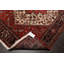 Tapis zone en laine noué la heriz ivoire/rouge 5 pi x 6 po one-of-kind-the main